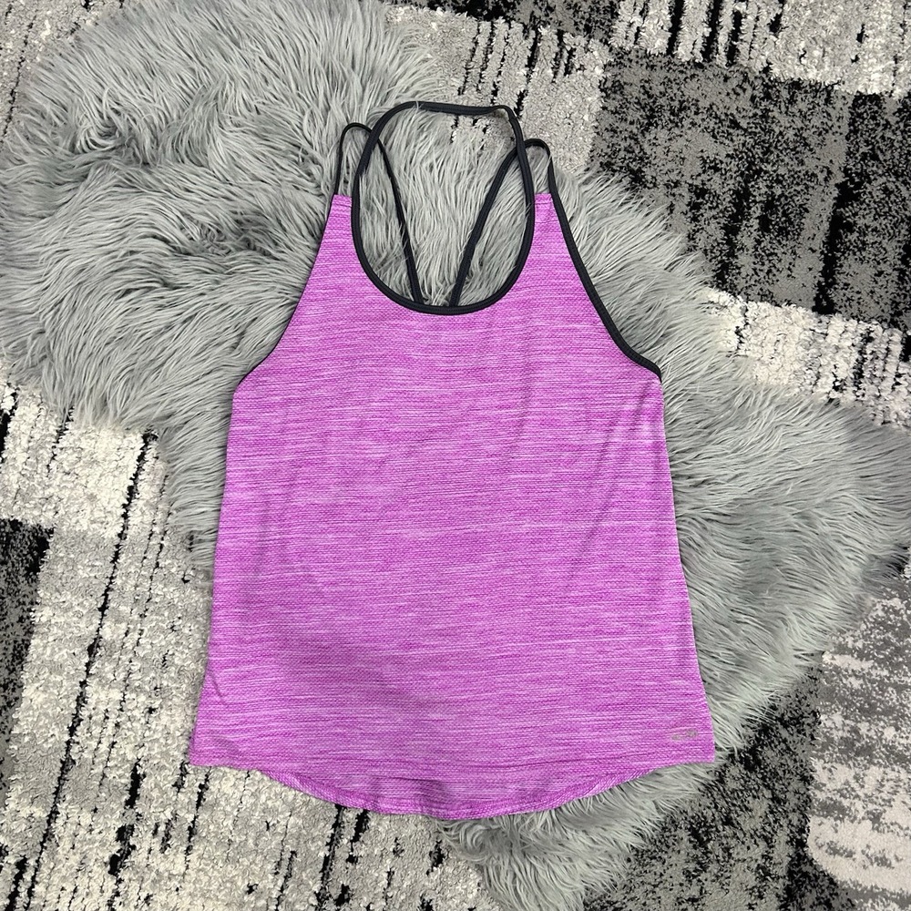 Champion Women's Strappy Racerback Tank Top Heathered Purple Size Medium